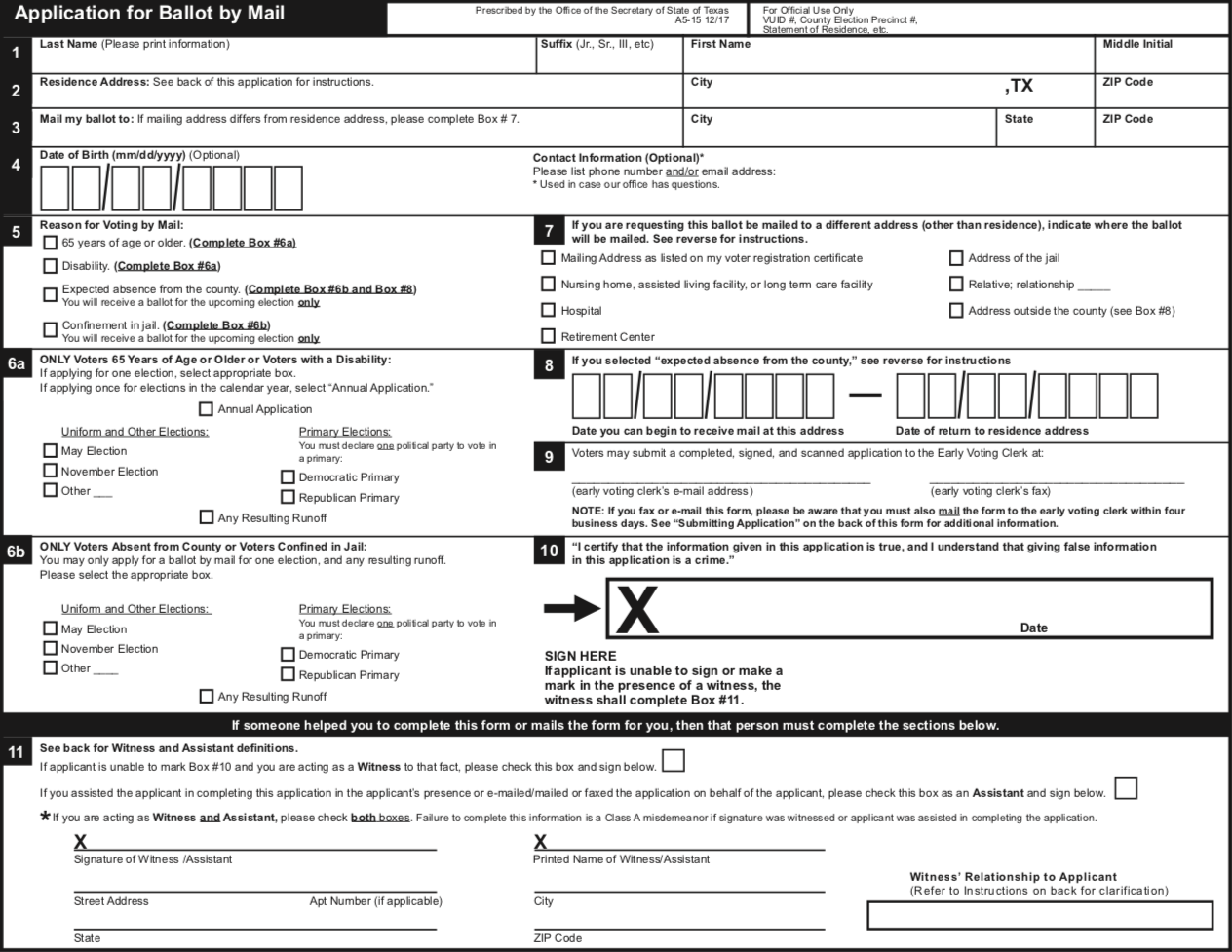 how-to-mail-in-your-vote-register-texas-2022